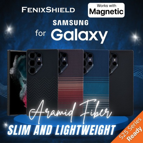 เคส FenixShield Ultra Slim Aramid Carbon Fiber for Samsung Galaxy S25 / S24 / S23 / S22 / Plus / Ultra